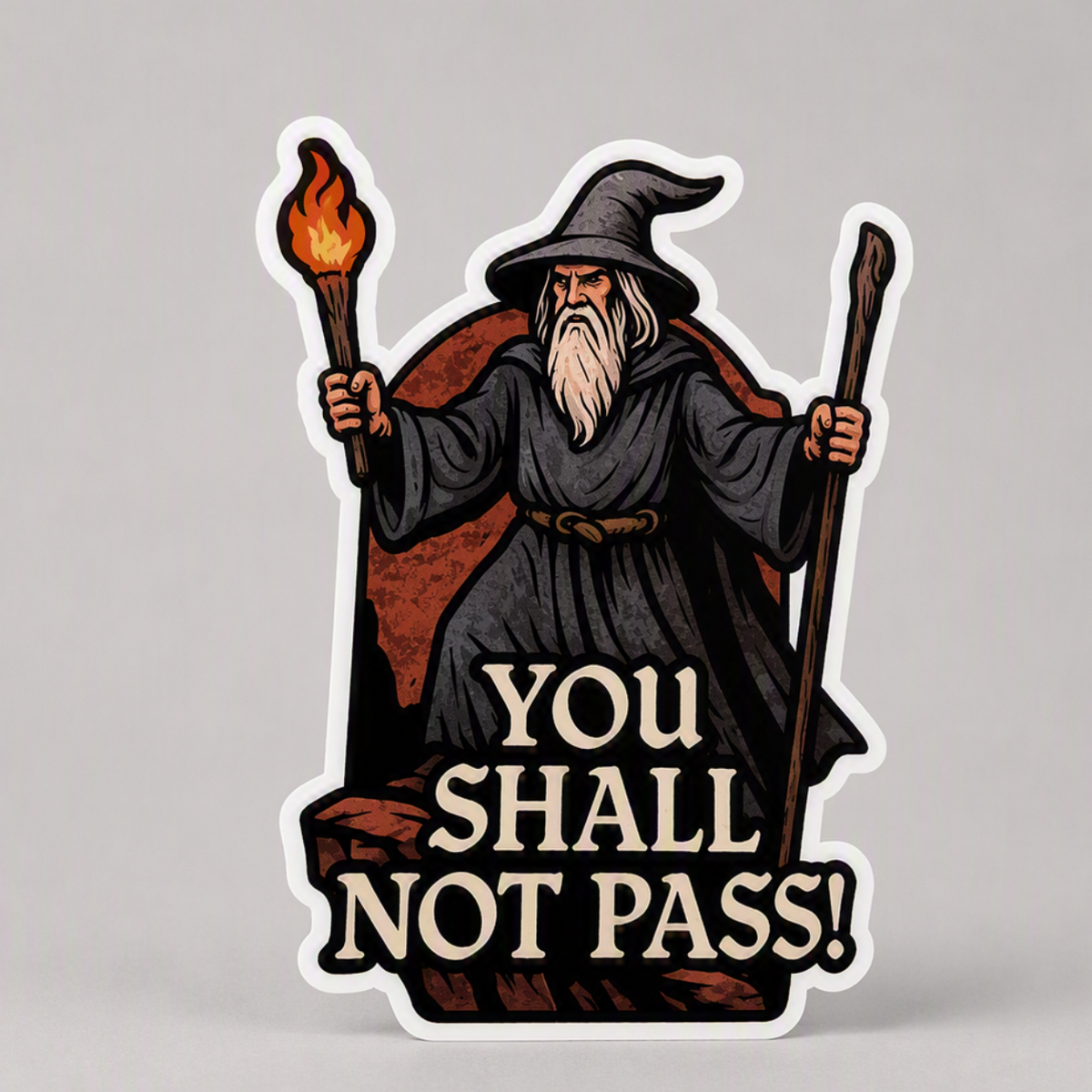 The Lord of the Rings - You shall not pass - Gandalf Sticker (S)
