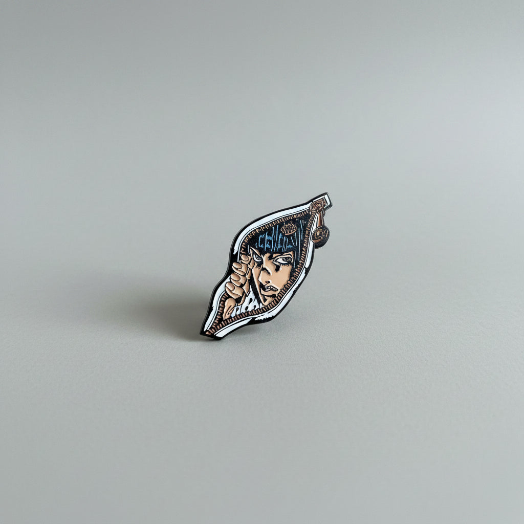 Jojo's Bizarre Adventure Enamel Pin Bucciarati Bruno Sticky Fingers Zipper Man