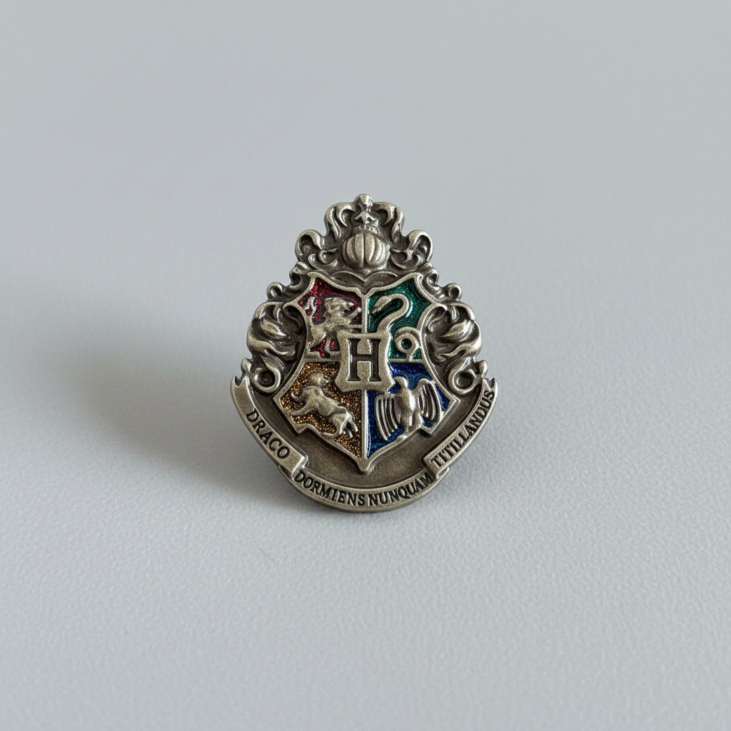 Harry Potter Metal Alloy Pin Hogwarts Crest Symbol