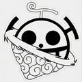 One Piece - Trafalgar Law Op Op Devil Fruit Heart Pirates Sticker (XL)
