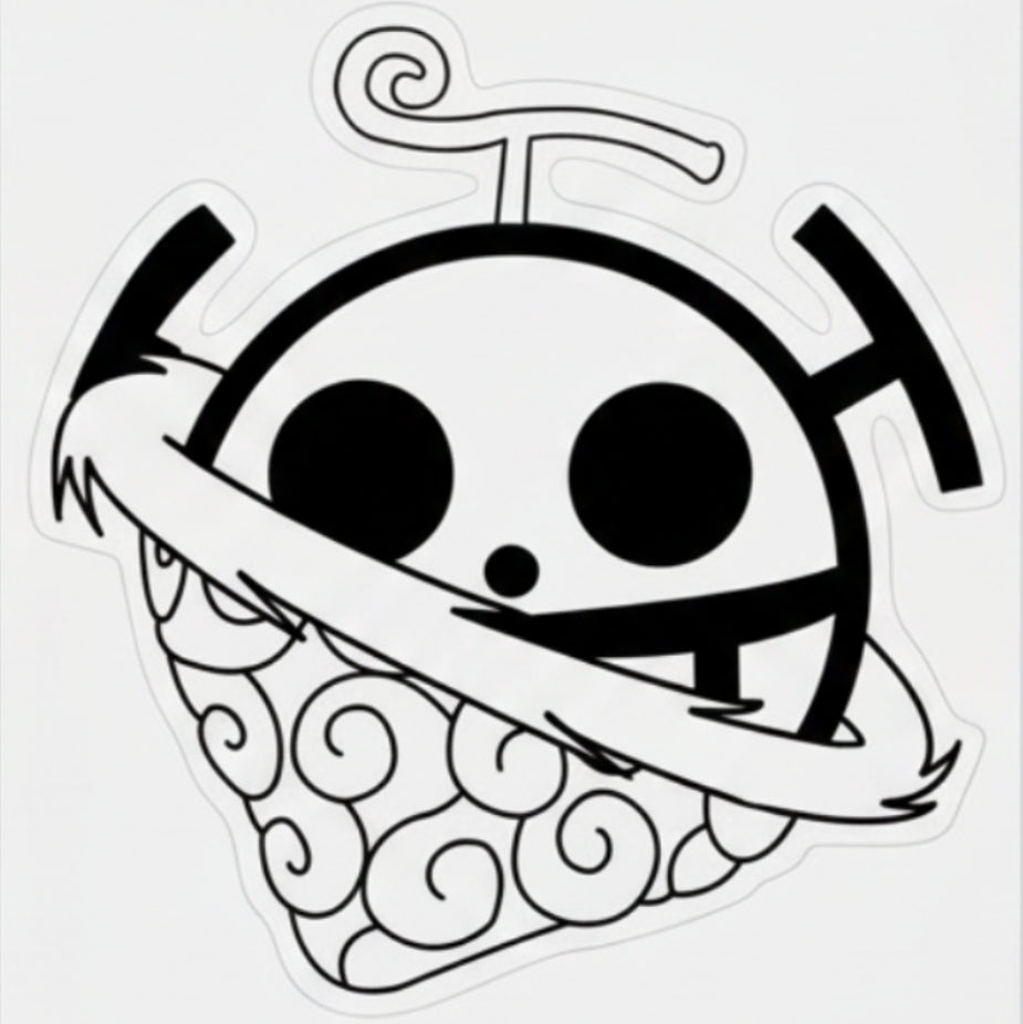 One Piece - Trafalgar Law Op Op Devil Fruit Heart Pirates Sticker (XL)